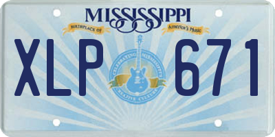 MS license plate XLP671