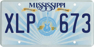 MS license plate XLP673