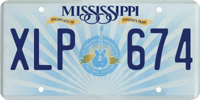 MS license plate XLP674