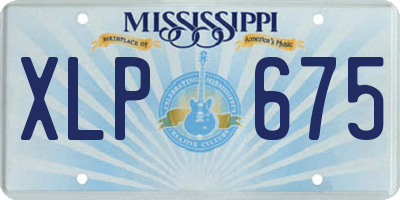 MS license plate XLP675
