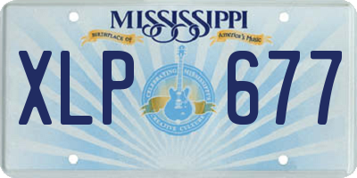 MS license plate XLP677