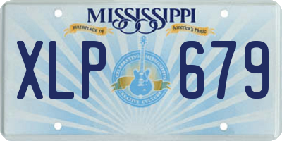 MS license plate XLP679