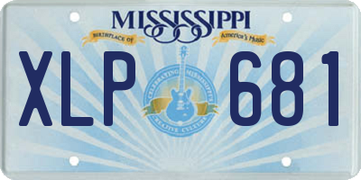 MS license plate XLP681
