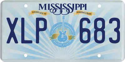 MS license plate XLP683