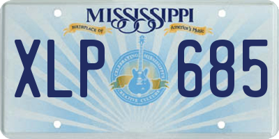 MS license plate XLP685