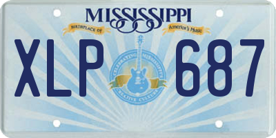 MS license plate XLP687