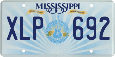 MS license plate XLP692