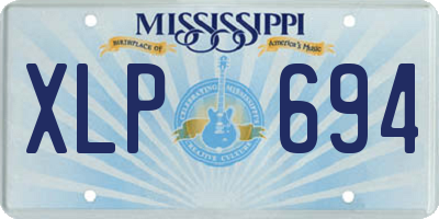 MS license plate XLP694