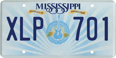 MS license plate XLP701