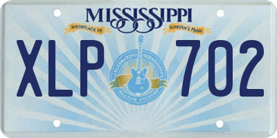 MS license plate XLP702