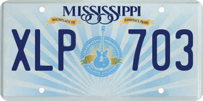 MS license plate XLP703