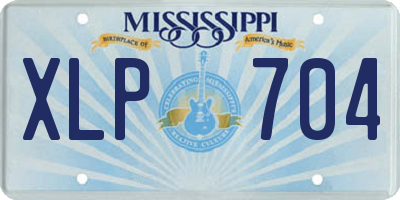 MS license plate XLP704