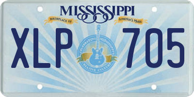 MS license plate XLP705