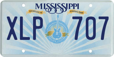 MS license plate XLP707