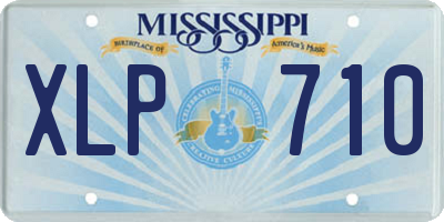 MS license plate XLP710