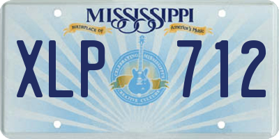 MS license plate XLP712