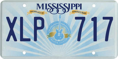 MS license plate XLP717