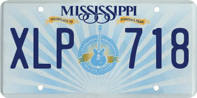 MS license plate XLP718