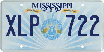MS license plate XLP722