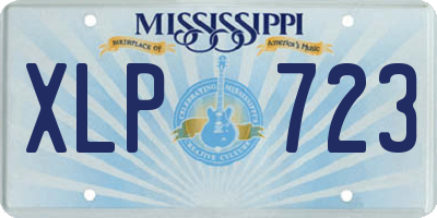 MS license plate XLP723