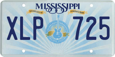 MS license plate XLP725