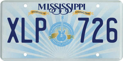 MS license plate XLP726