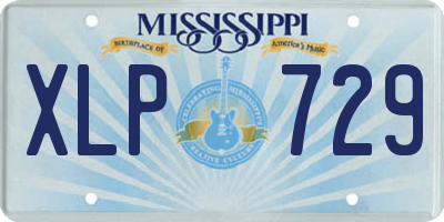 MS license plate XLP729