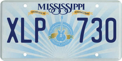 MS license plate XLP730