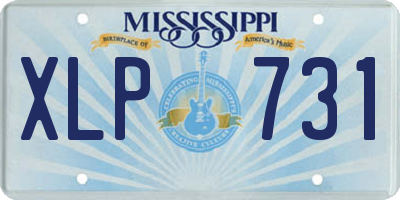 MS license plate XLP731