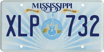 MS license plate XLP732