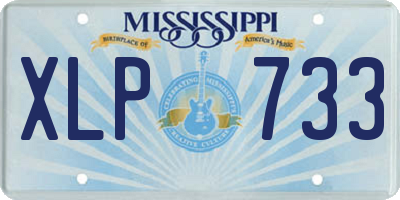 MS license plate XLP733