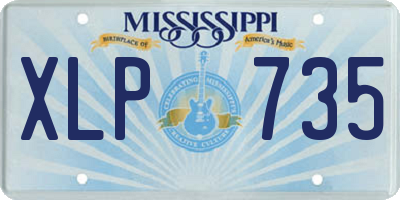 MS license plate XLP735