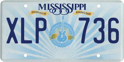 MS license plate XLP736