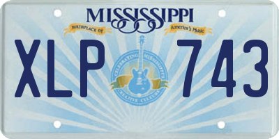 MS license plate XLP743