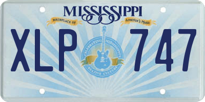 MS license plate XLP747