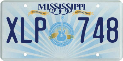 MS license plate XLP748