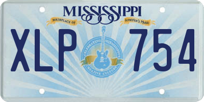 MS license plate XLP754