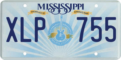 MS license plate XLP755