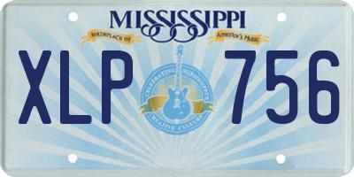 MS license plate XLP756