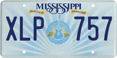MS license plate XLP757