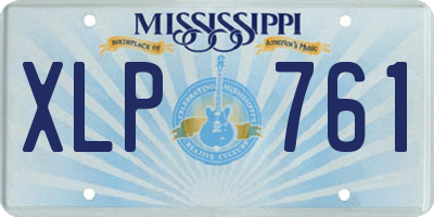 MS license plate XLP761