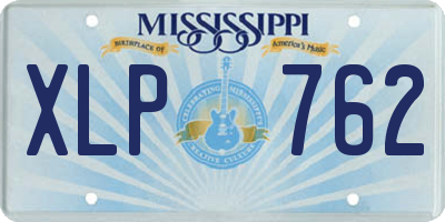 MS license plate XLP762