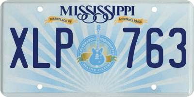 MS license plate XLP763