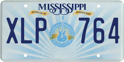MS license plate XLP764