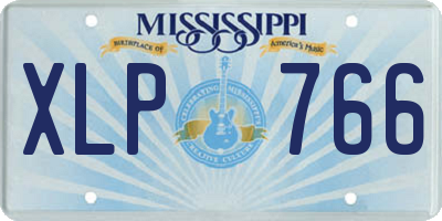 MS license plate XLP766
