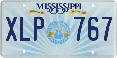 MS license plate XLP767
