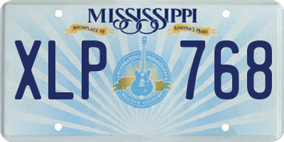 MS license plate XLP768