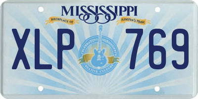 MS license plate XLP769