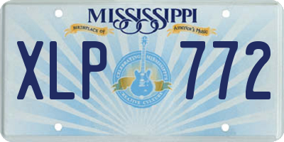 MS license plate XLP772