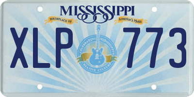 MS license plate XLP773